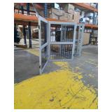 unipaws 6 Panels Extra Wide Freestanding Walk Through Dog Gate with 4 Support Feet, Pet Playpen, Foldable Stairs Barrier Pet Exercise Pen for Dogs Cats, Indoor Use Only