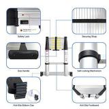 Sotech 15.5 FT Aluminum Telescoping Extension Ladder with Stabilizer Bar,One Button Retraction Telescopic Collapsible RV Ladder,Soft-Close and Pinch-Free EN131 Certified,Max Load 330 lbs