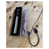 esLife Candle Lighter w/ Safety Switch, Battery Indicator & Hanging Hook, Rechargeable Electric Arc Lighter Flameless Portable Windproof Plasma USB Lighters for Candle, Rose Gold