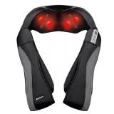 MaxKare Shiatsu Neck Shoulder Massager Electric Back Massage with Heat Deep Kneading Tissue Massage for Muscles Pain Relief Relax in Car Office and Home