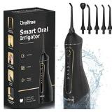 Water-Dental-flosser-Teeth-Cleaner-Oral Irrigator with 4 Modes Cordless Water Teeth Cleaner Pick for Braces & Bridges Care IPX7 Waterproof Rechargeable Portable Powerful Battery for Home & Travel