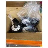 Workbench Casters - Heavy Duty Casters Set of 4 with Brake - 4-inch Swivel Casters for Furniture Pieces - Noiseless Industrial Casters with Polyurethane Rubber Coating - 1200 Lbs Total Capac