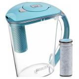 Brita Stream Rapids Water Filter Pitcher, Lake Blue, Large 10 Cup, 1 Count