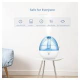 UCAREAIR Humidifiers Waterless Auto-Off - Cool Mist Humidifiers Quiet, Humidifiers for Baby Mist High Low Mist, Humidifiers for Bedroom Kids, Nursery, Night Light, 2L, Filterless, ETL Approved