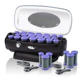 INFINITIPRO BY CONAIR Ceramic Flocked Hot Roller Set with Cord Reel and 20 Hair Rollers, 1 Count
