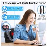 Papillon Back Massager with Heat,Shiatsu Back and Neck Massager with Deep Tissue Kneading,Electric Back Massage Pillow for Back,Neck,Shoulders,Legs,Foot,Body Muscle Pain Relief,Use at Home,Car,Office