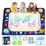 Betheaces Magic Doodle Drawing Mat - Extra Large Water Drawing Mat Toddler Toys Coloring Painting Mat Educational Toys Xmas Gifts for Kids Toddlers Girls Boys Age 3 4 5 6 7 8 Year Old, 40 x 28 Inches