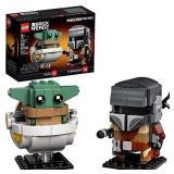 LEGO BrickHeadz Star Wars The Mandalorian & The Child 75317 Building Kit, Toy for Kids and Any Star Wars Fan Featuring Buildable The Mandalorian and The Child Figures (295 Pieces)