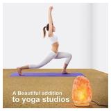 Himalayan Glow Natural Pink Salt Lamp,Night Light,Hand Carved Crystal Salt Lamp with Wooden Base,Salt Lamp Bulb,(ETL Certified) Dimmer Switch | 11-15 LBS