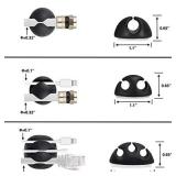 OHill Cable Clips,16 Pack Black Adhesive Cord Holders, Ideal Cable Cords Management for Organizing Cable Wires-Home, Office, Car, Desk Nightstand