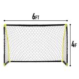 Franklin Sports Portable Soccer Goal - Kids Backyard Soccer Net - 6 x 4 Foot - All-Weather, Durable, Easy Storage - Blackhawk Goal