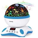 Moredig - Star Projector, Remote Control and Timer Rotating Multicolor Night Light - Blue
