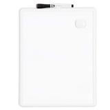 U Brands Contempo Magnetic 11" x 14" Dry Erase Board, White Frame, Magnet and Marker Included