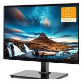 Universal Tabletop TV Stand Base with Swivel Mount for 27 32 37 40 43 46 50 55 inch LCD LED Plasma Flat Screens, Height Adjustable TV Base Replacement,Tempered Glass Base,Holds up to 88lbs