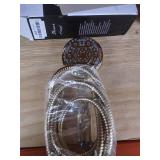 Couradric Handheld Shower Head, 7-Function High Pressure Shower Head with Brass Swivel Ball Bracket and Extra Long Stainless Steel Hose, Polished Brass, 4"