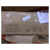 AMADA HOMEFURNISHING Floating Shelves Wall Mounted Set of 3, Rustic Wood Wall Shelves for Bedroom, Bathroom, Living Room, Kitchen, Laundry Room Storage & Decoration, Gray