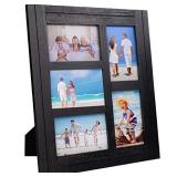 Excello Global Products Collage Picture Frames from Rustic Distressed Wood: Holds Five 4x6 Photos - EGP-HD-0337