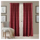 Elrene Home Fashions 20860ELR Antonia Blackout Rod Pocket/Back Tab Window Curtain Panel,Rouge,52" X 84