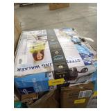 Medline Steel Rollator Walker, Folding Rolling Walker, 6" Wheels, 350lb Weight Capacity, Burgundy Red Frame