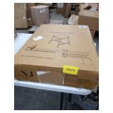 Nathan James Arlo 27 in. Brown/Matte Black Modern Backless Kitchen Counter Bar Stool Metal Frame with Saddle Seat 1only