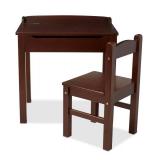 Wooden Lift-Top Desk & Chair - Espresso