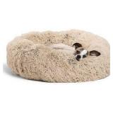 Best Friends by Sheri Original Calming Donut Shag Cuddler â¢- 23x23 Taupe