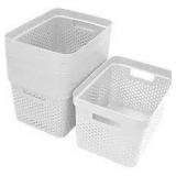 glad storage basket 4gal white pack of 6