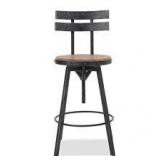 black brush silver bar stool 1only