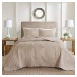510 design Hayley 3pc Bedspread Set tan full queen