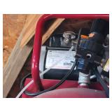 Contents of Shed (Like New Coleman Powermate 27 Gallon 5HP 115 Volt Air Compressor Located in Loft of Shed, must use a Ladder to Remove it from small front door in Loft-see pictures. SEE LIST OF OTHER