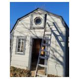 Contents of Shed (Like New Coleman Powermate 27 Gallon 5HP 115 Volt Air Compressor Located in Loft of Shed, must use a Ladder to Remove it from small front door in Loft-see pictures. SEE LIST OF OTHER