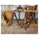 Contents of Shed (Like New Coleman Powermate 27 Gallon 5HP 115 Volt Air Compressor Located in Loft of Shed, must use a Ladder to Remove it from small front door in Loft-see pictures. SEE LIST OF OTHER