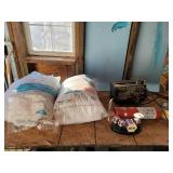 Contents of Shed (Like New Coleman Powermate 27 Gallon 5HP 115 Volt Air Compressor Located in Loft of Shed, must use a Ladder to Remove it from small front door in Loft-see pictures. SEE LIST OF OTHER