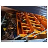 2 Metal Shelves and Contents (see pics for both shelves and contents)