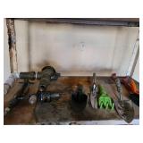 2 Metal Shelves and Contents (see pics for both shelves and contents)