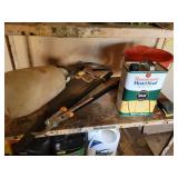 2 Metal Shelves and Contents (see pics for both shelves and contents)