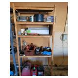 Wooden Shelf with Contents