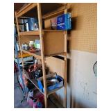 Wooden Shelf with Contents