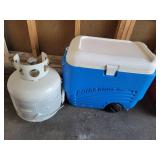 Igloo Polar Roller Cooler and Propane Tank