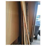 Contents of Corner (Wood, Wood Clamp, Crowbar, and Metal)