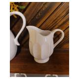 3 Ceramic Pitchers with Flowers