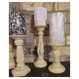 5 Candles and Holders