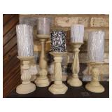 5 Candles and Holders