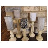 5 Candles and Holders
