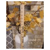 Large Metal Vase with Flowers