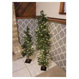 3 Thin Short Christmas Trees 24-46"