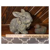 Ceramic Rabbit and Duck Key Holder