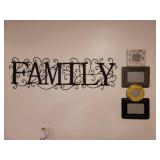 38" FAMILY Wall Hanging and Picture Frame