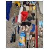 Painting Supplies with Tote Included (Rollers, Brushes, Sanding Blocks, Putty Knives, Paint Pans, and Tote Included)