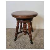 Vintage Clawfoot Adjustable Stool